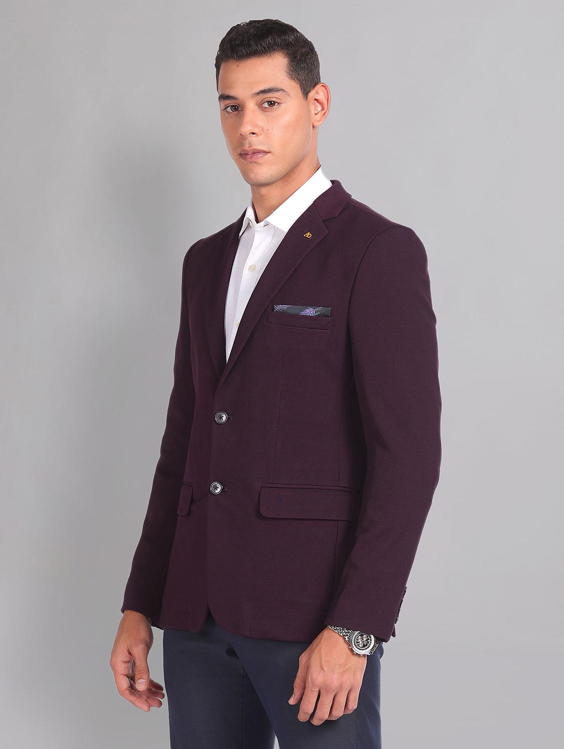 men solid single breasted formal blazer - 21252810 -  Standard Image - 1
