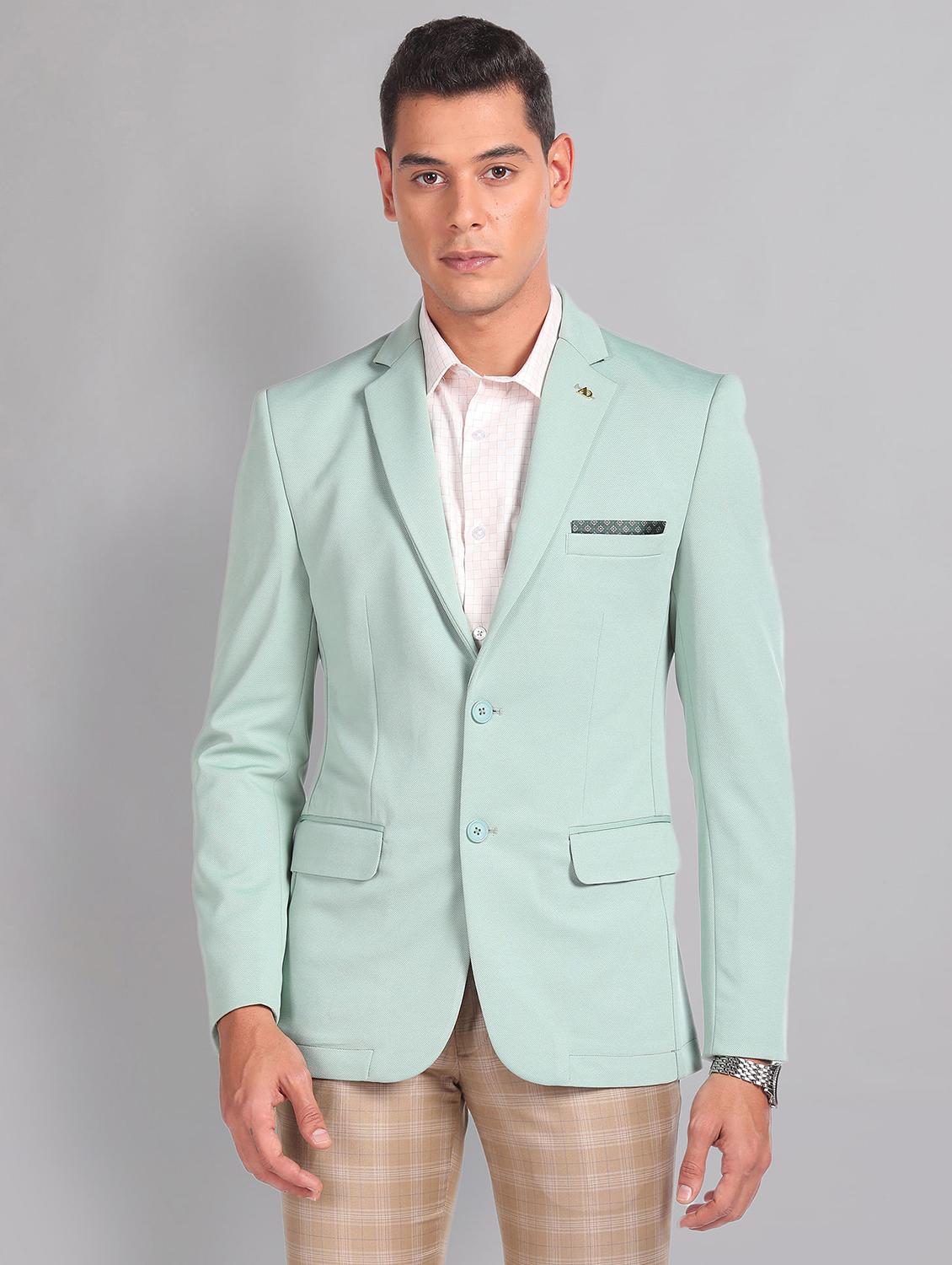 men solid  single breasted formal blazer - 21252812 -  Zoom Image - 0