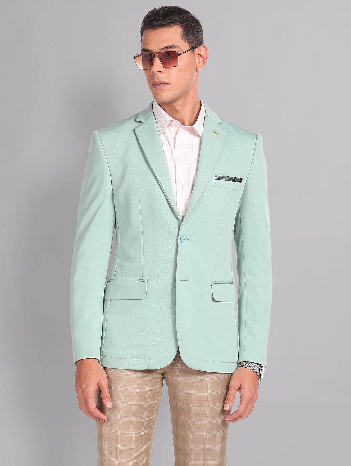 men solid single breasted formal blazer - 21252812 - Standard Image - 1