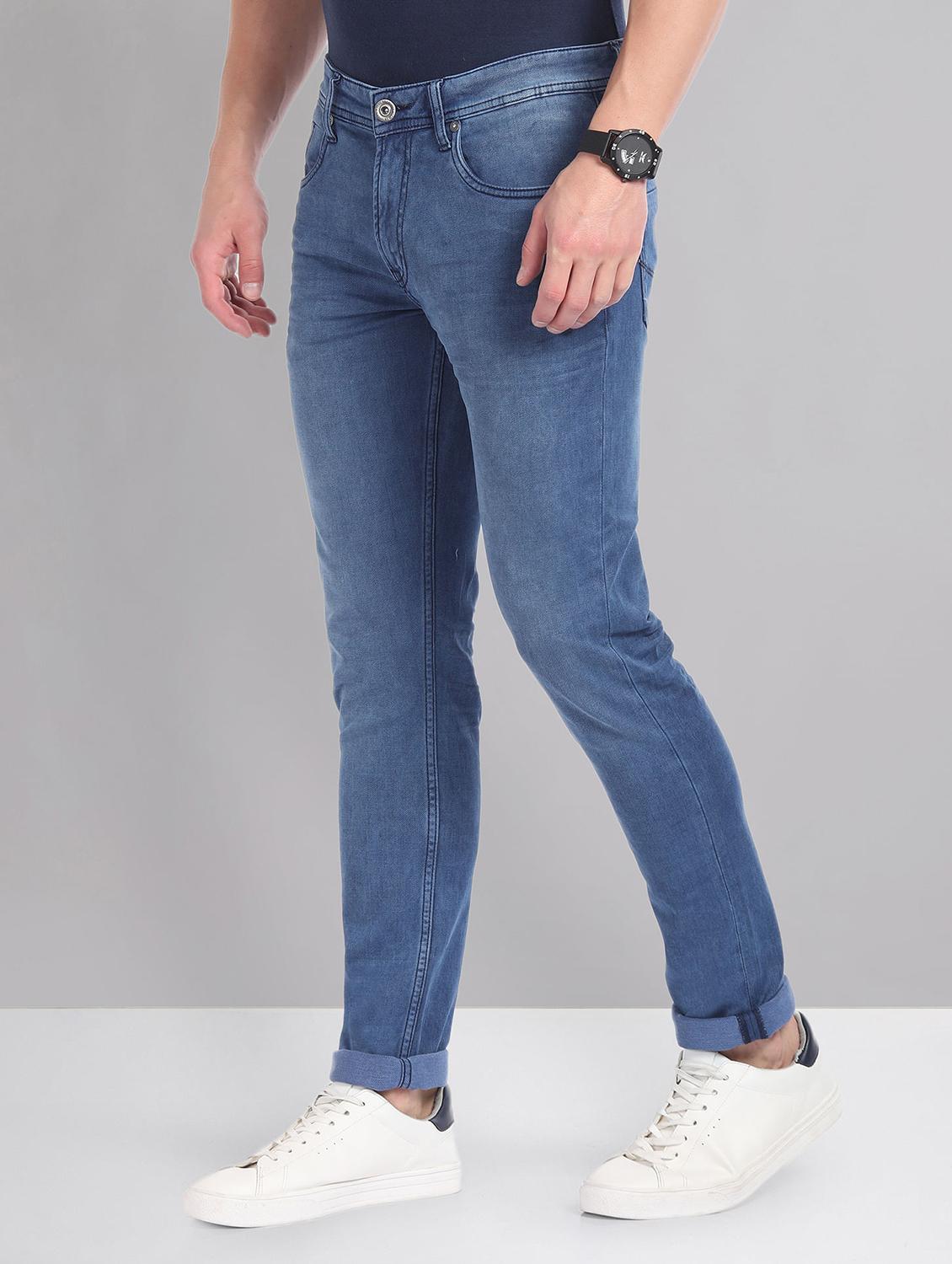 men mid rise plain jeans - 21252832 -  Standard Image - 1