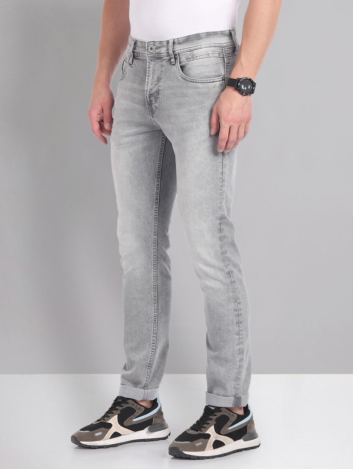 men mid rise plain jeans - 21252839 - Standard Image - 1