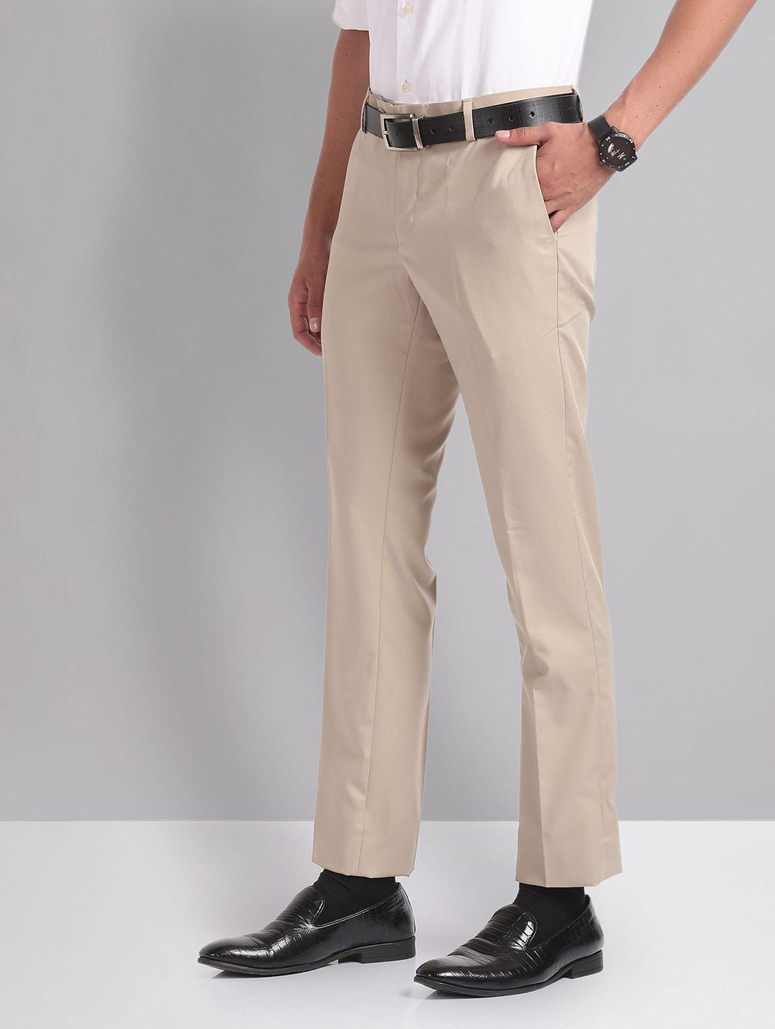 men mid-rise solid formal trouser - 21252853 - Standard Image - 1