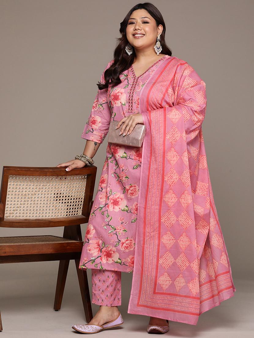 women floral kurta pant set with dupatta - 21252904 -  Standard Image - 1