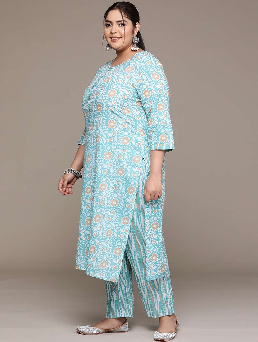 women floral kurta palazzo set with dupatta - 21252907 - Standard Image - 1