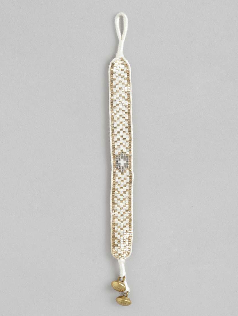white beaded bracelet - 21252975 -  Standard Image - 1