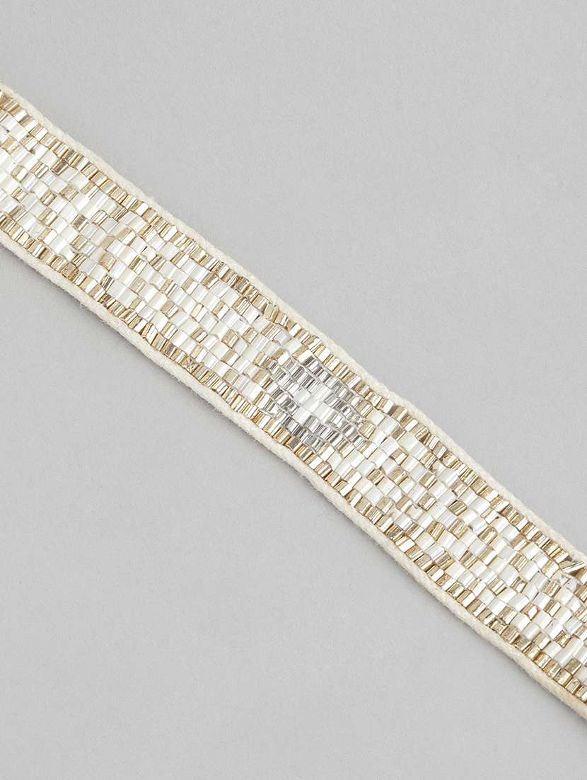 white beaded bracelet - 21252975 - Standard Image - 4