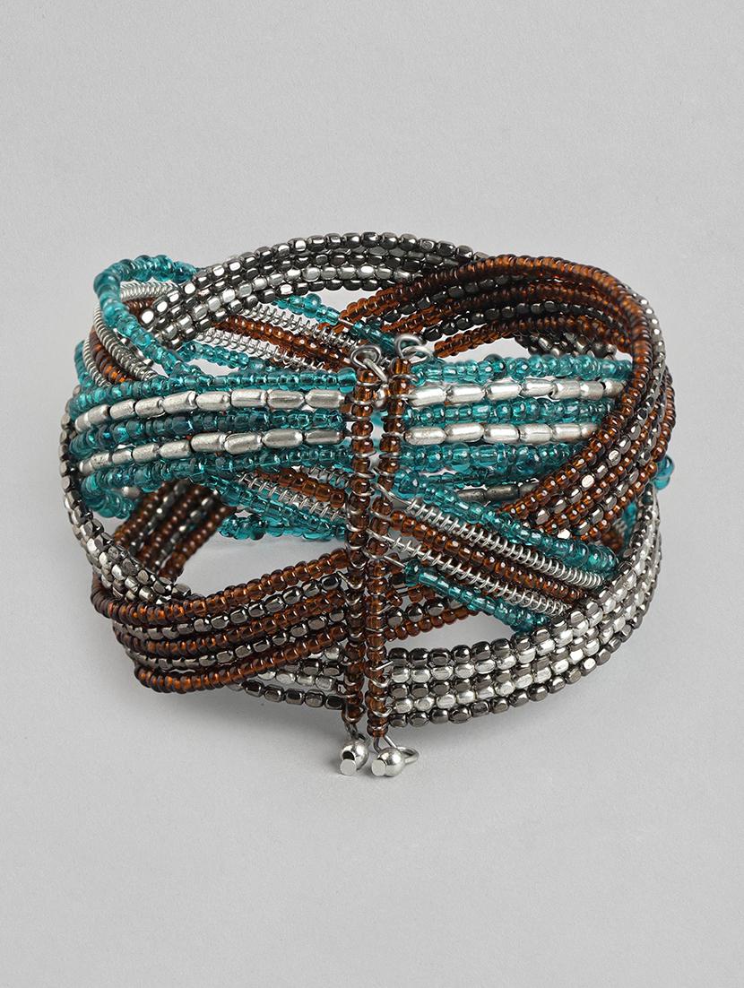 multi colored metal bangle bracelet - 21252979 -  Zoom Image - 0