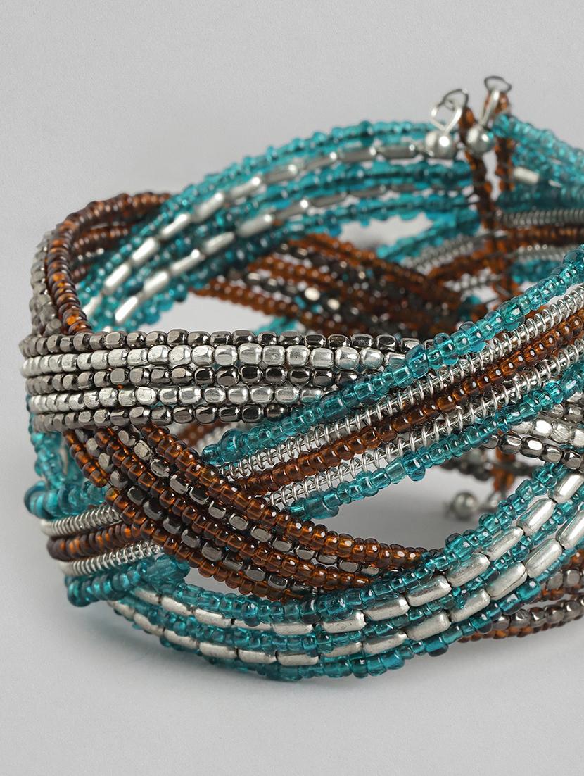 multi colored metal bangle bracelet - 21252979 - Standard Image - 1