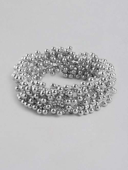 silver brass bangle bracelet - 21252981 -  Standard Image - 0