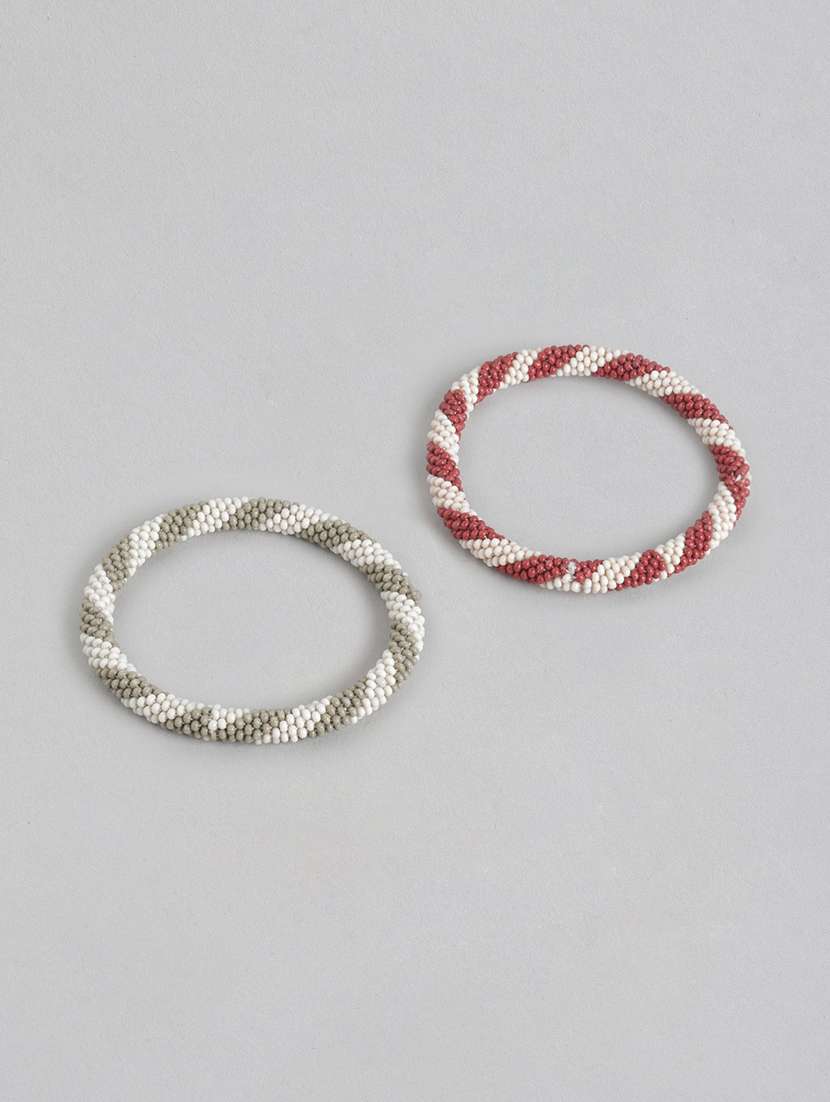 set of 2 multi colored beaded bangle bracelet - 21252984 - Zoom Image - 0