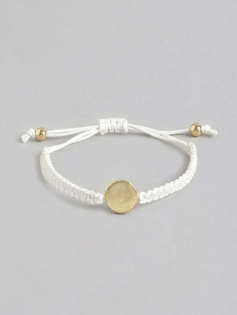 white brass bangle bracelet