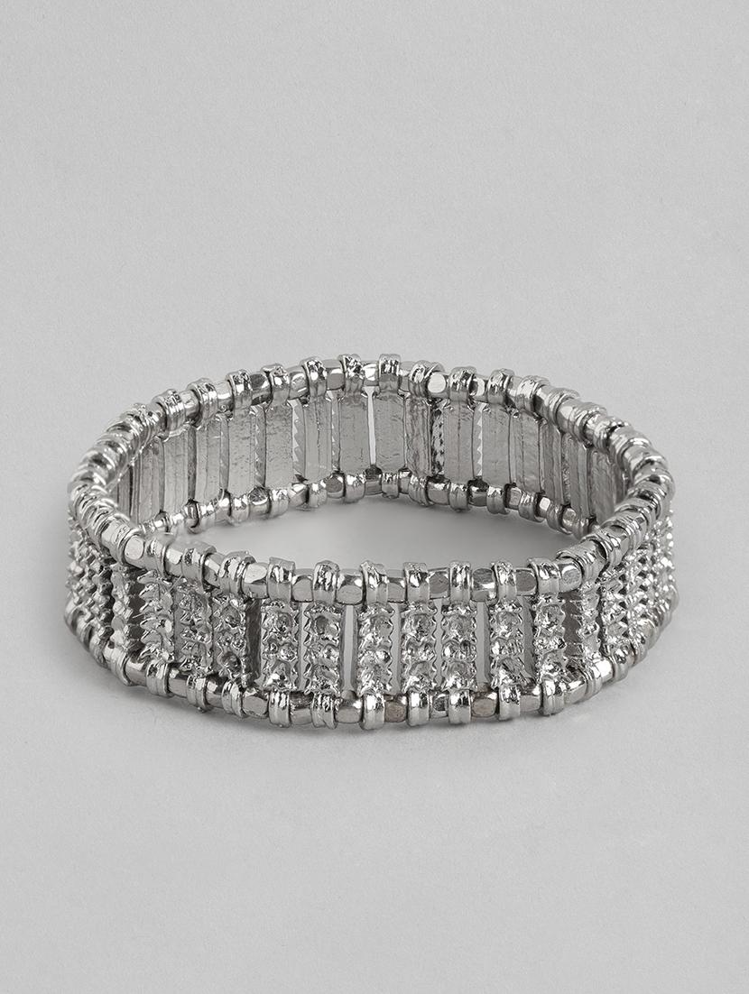 silver brass bangle bracelet - 21252988 - Zoom Image - 0