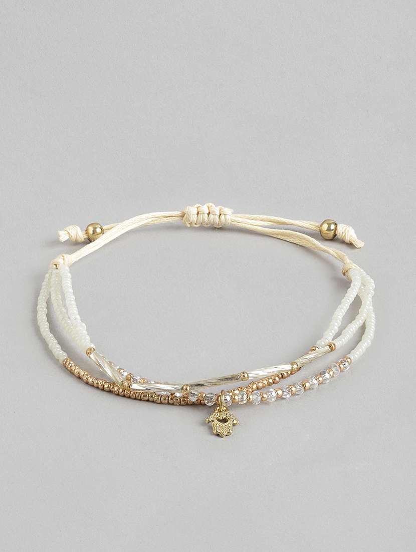 white beaded bracelet