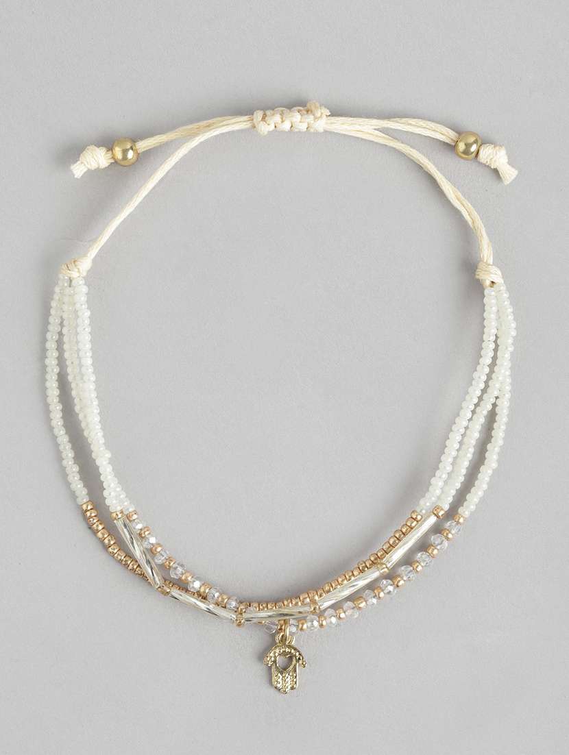 white beaded bracelet - 21252989 -  Standard Image - 1