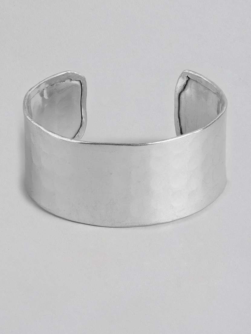 silver brass bangle bracelet