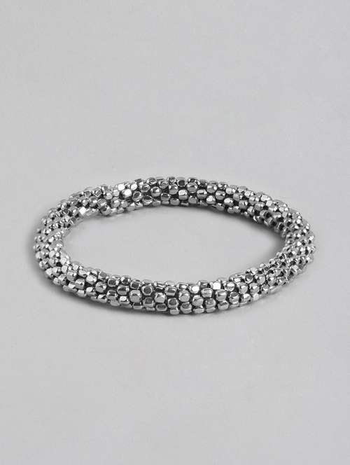 silver brass bangle bracelet - 21252996 -  Standard Image - 0