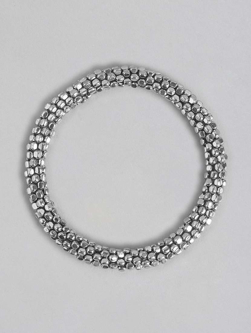 silver brass bangle bracelet - 21252996 -  Standard Image - 1
