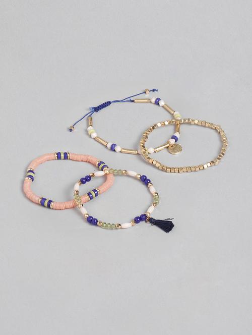 set of 4 multi colored beaded bracelet - 21252999 -  Standard Image - 0