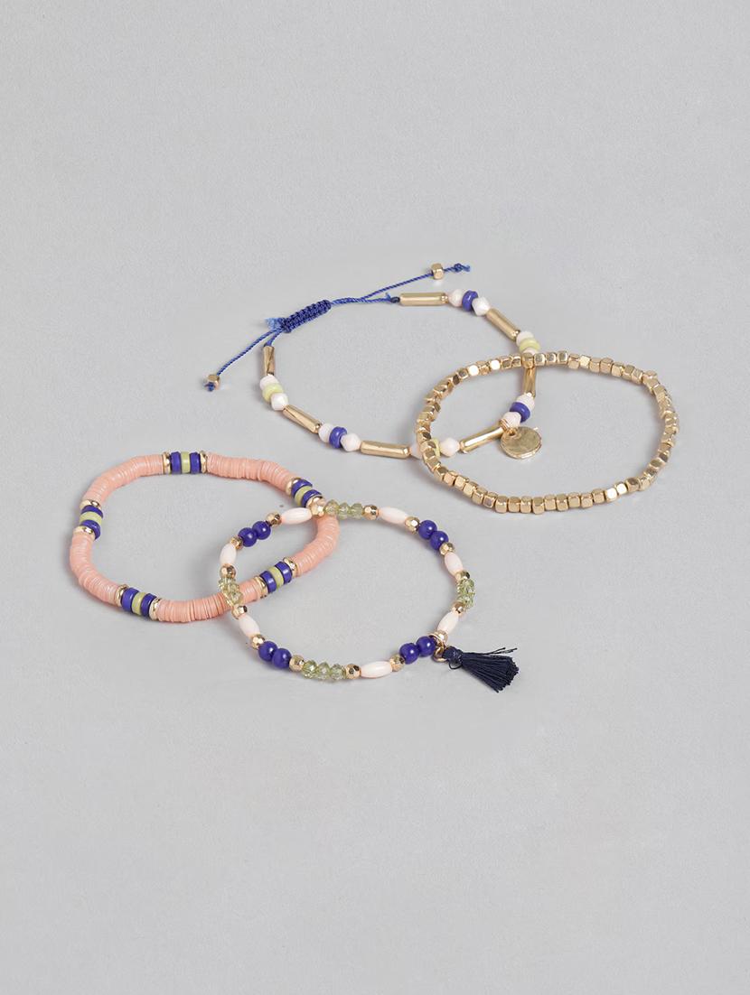set of 4 multi colored beaded bracelet - 21252999 -  Zoom Image - 0