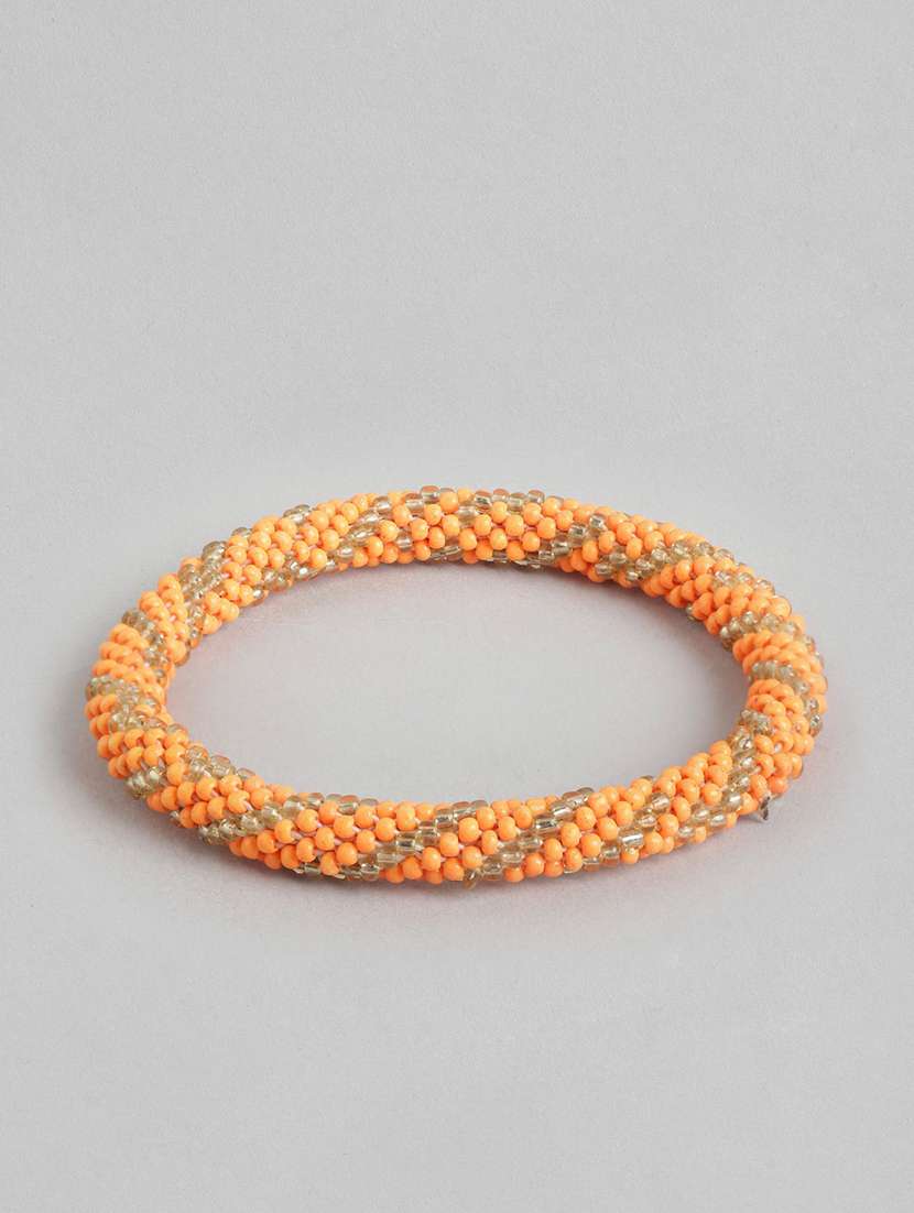 orange metal bangle bracelet