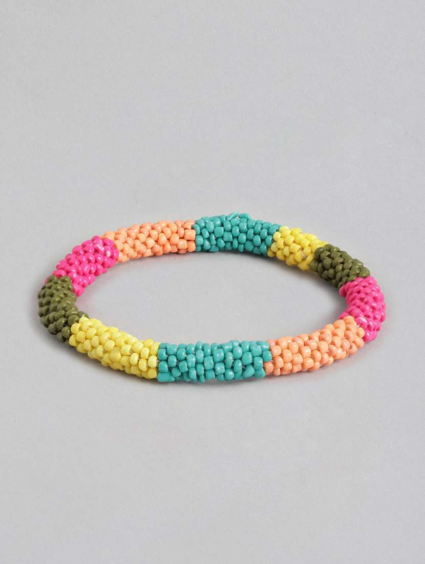 multi colored metal bangle bracelet