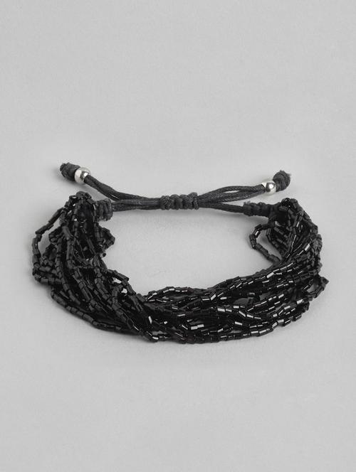 black metal bangle bracelet - 21253003 -  Standard Image - 0