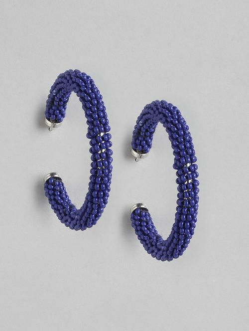blue metal hoop earrings - 21253008 -  Standard Image - 0