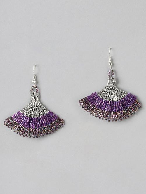 purple metal drop earring - 21253011 -  Standard Image - 0