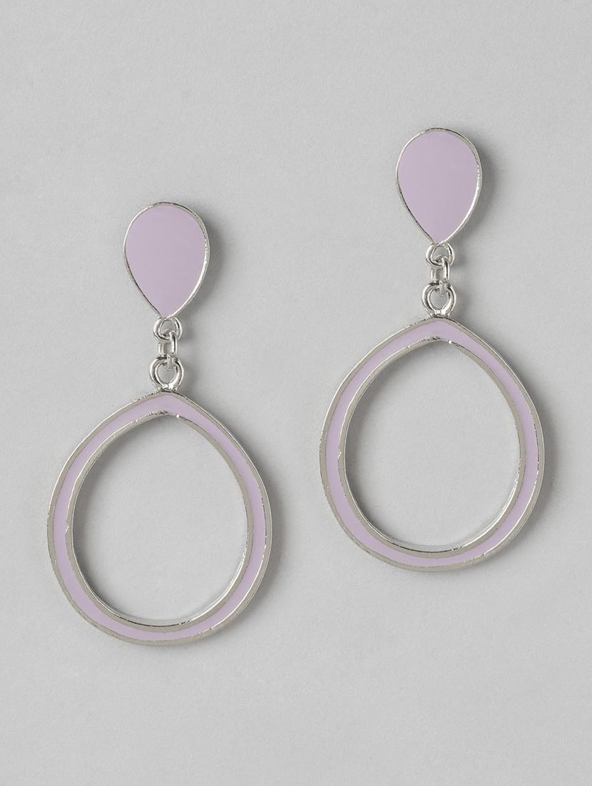silver-plated teardrop shaped drop earrings - 21253014 -  Zoom Image - 0