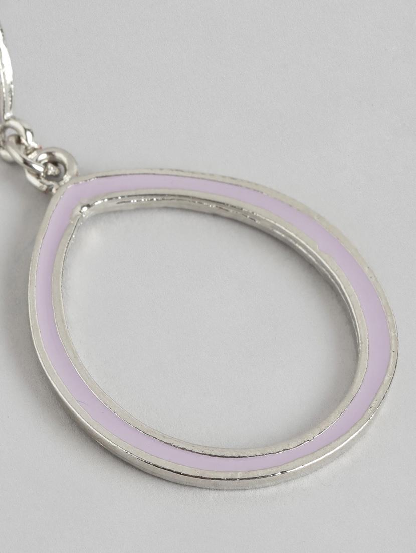 silver-plated teardrop shaped drop earrings - 21253014 -  Standard Image - 1