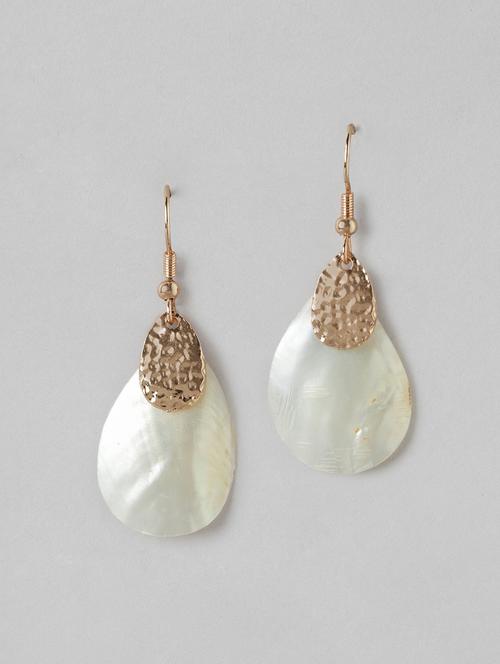 white metal drop earring - 21253016 - Standard Image - 0