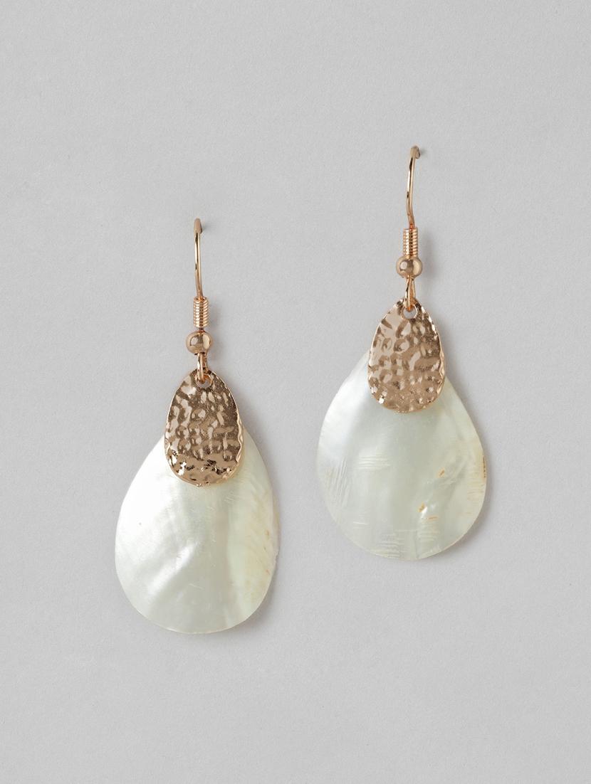 white metal drop earring - 21253016 - Zoom Image - 0
