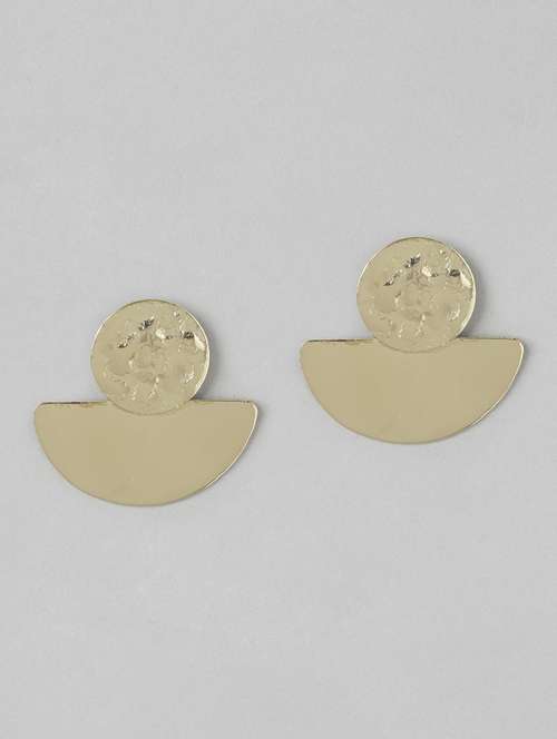 Gold Metal Drop Earring