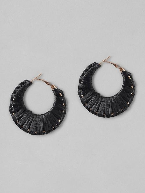 black metal hoop earring - 21253032 - Standard Image - 0