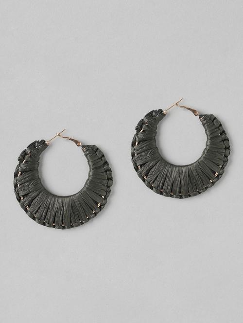 green metal hoop earring - 21253034 - Standard Image - 0