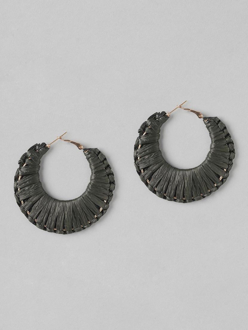 green metal hoop earring - 21253034 - Zoom Image - 0