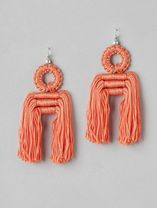 orange metal drop earring - 21253038 -  Standard Image - 0