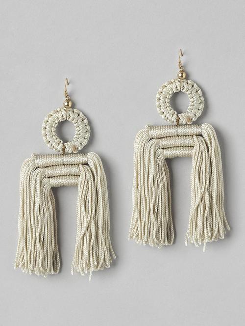 grey metal drop earring - 21253039 -  Standard Image - 0