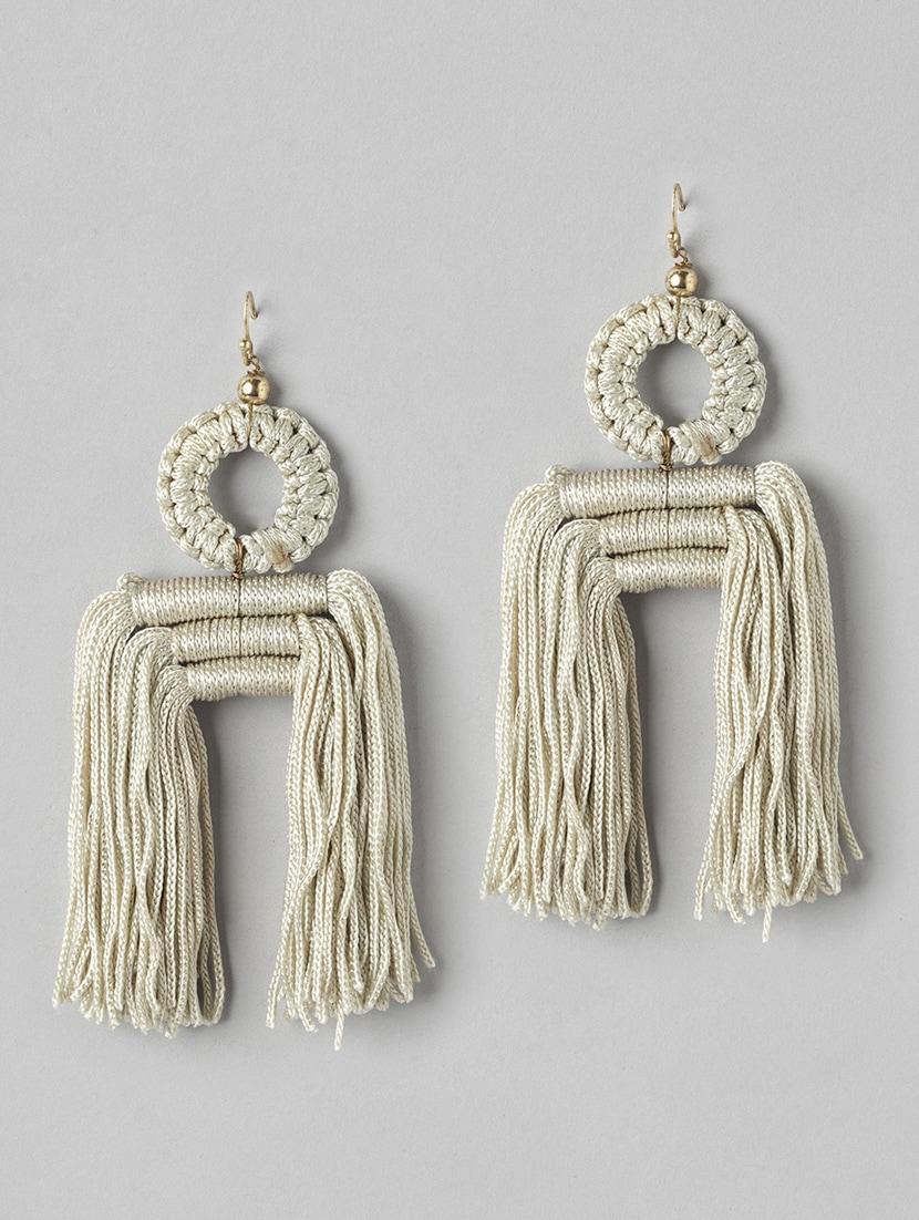 grey metal drop earring - 21253039 -  Zoom Image - 0