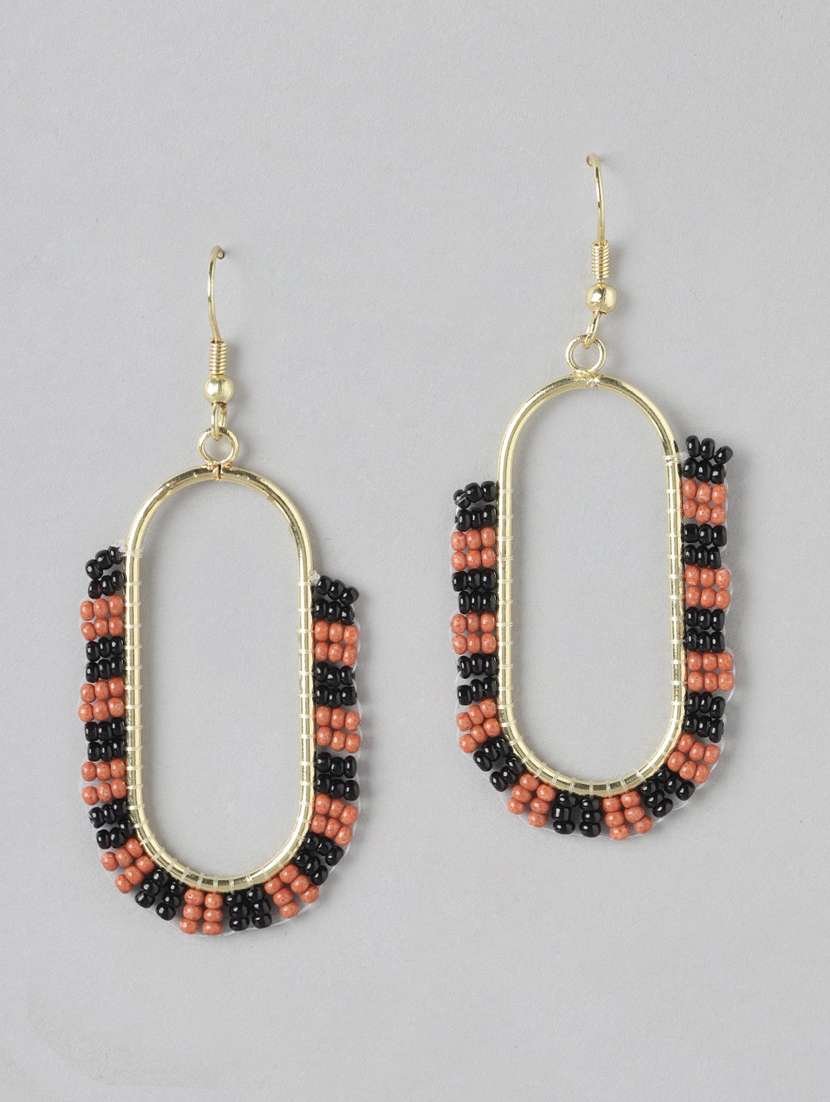 multi colored metal drop earring