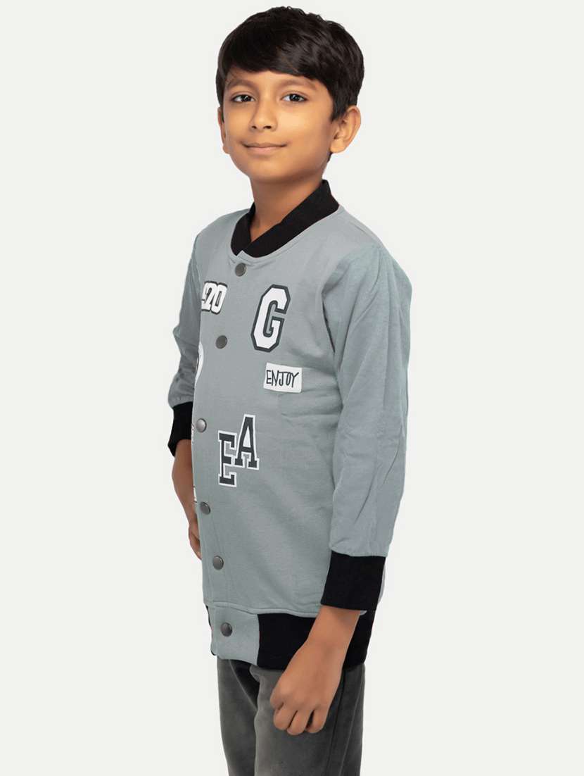 boy printed long sleeves regular jacket - 21253107 -  Standard Image - 1