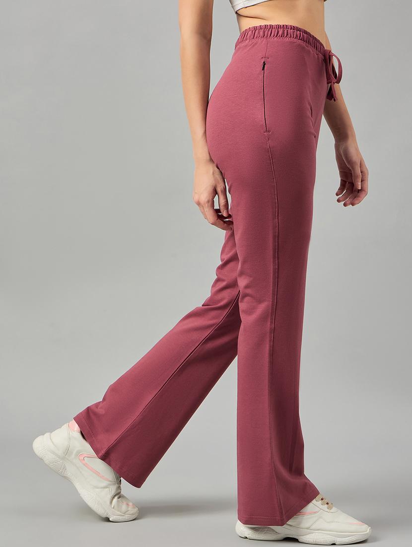 purple cotton blend track pant - 21253351 - Standard Image - 1