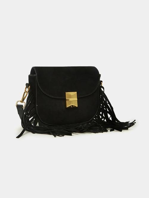 black leatherette (pu) handbag - 21253382 - Standard Image - 0