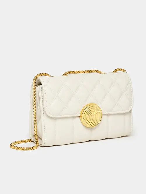 white leatherette (pu) handbag - 21253383 - Standard Image - 0