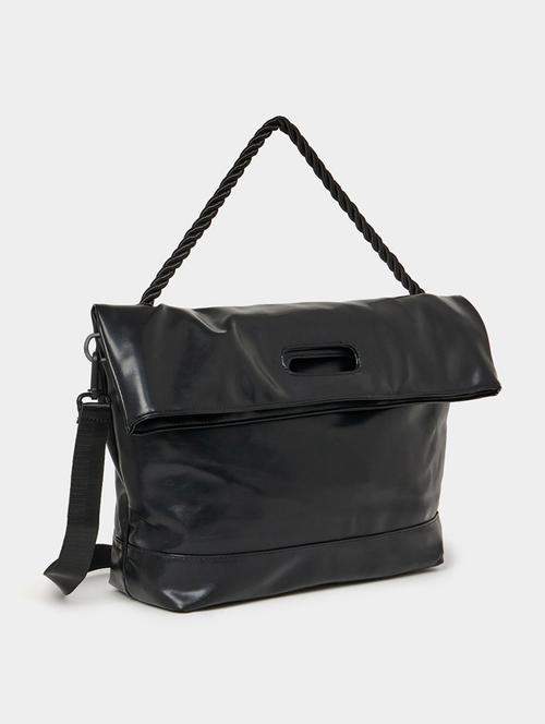 black leatherette (pu) handbag - 21253385 -  Standard Image - 0