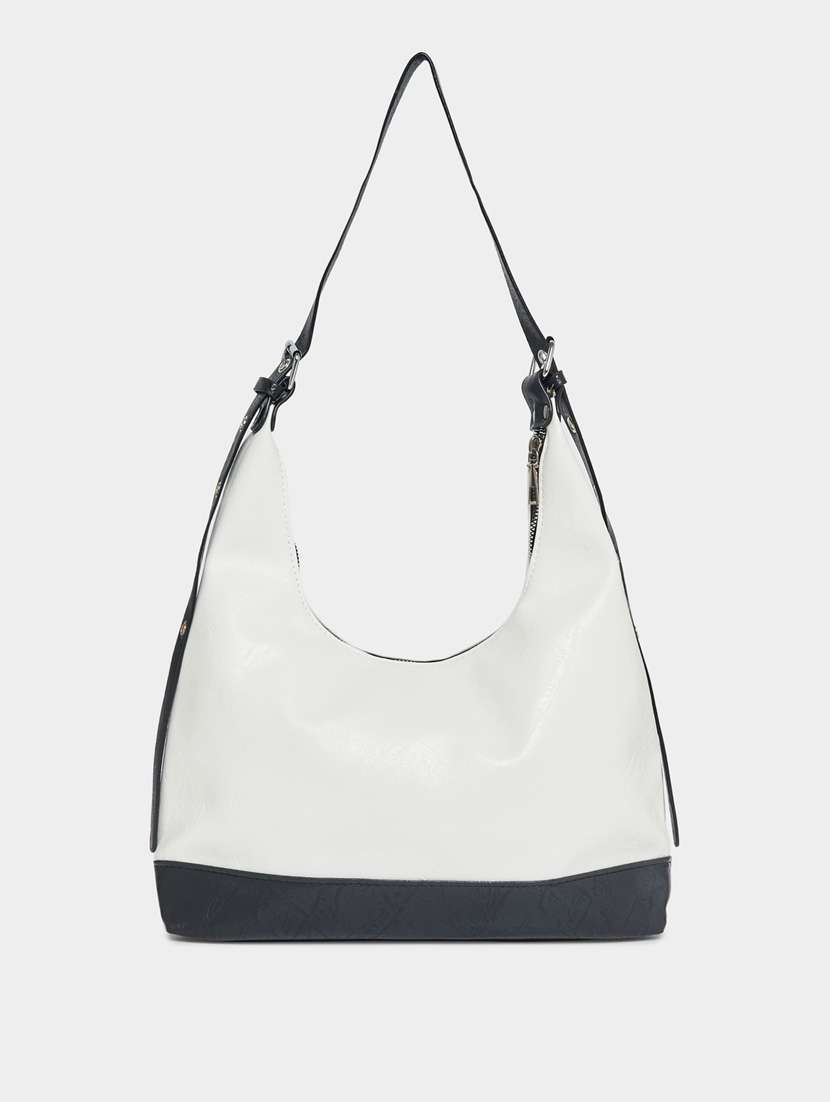 white leatherette (pu) handbag - 21253388 -  Standard Image - 1