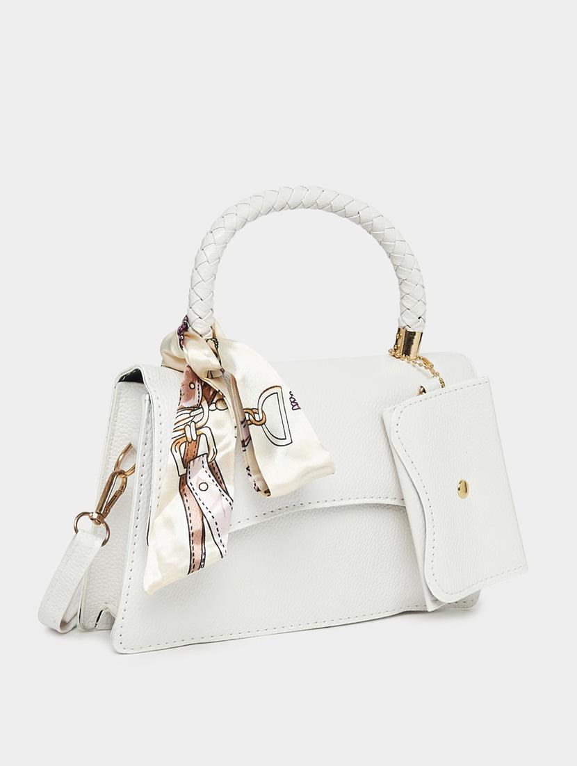 white leatherette (pu) handbag - 21253392 - Zoom Image - 0