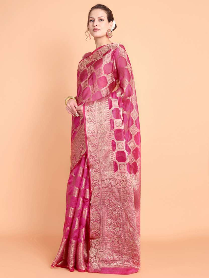 women self design banarasi saree with blouse - 21253410 -  Standard Image - 1