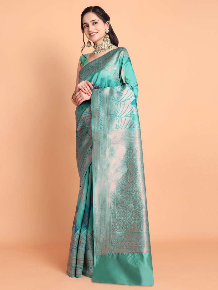 women self design banarasi saree with blouse - 21253442 -  Standard Image - 1