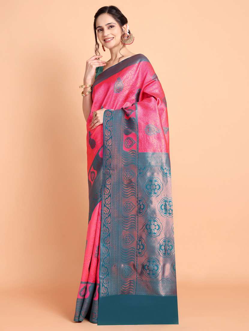 women self design banarasi saree with blouse - 21253456 -  Standard Image - 1